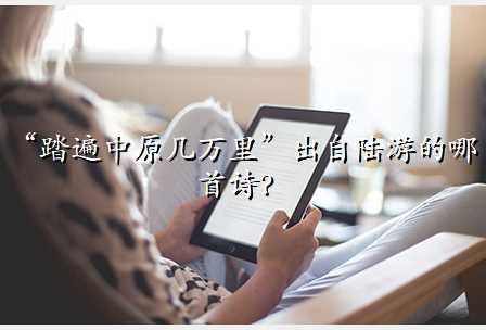 “踏遍中原几万里”出自陆游的哪首诗?