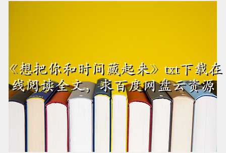 《想把你和时间藏起来》txt下载在线阅读全文,求百度网盘云资源