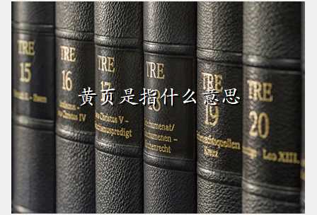 黄页是指什么意思