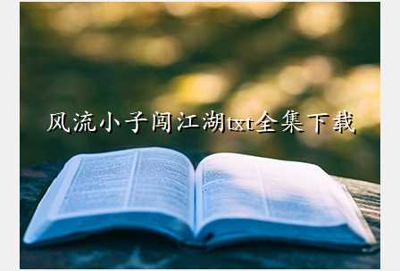 风流小子闯江湖txt全集下载