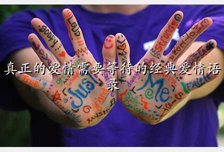 真正的爱情需要等待的经典爱情语录