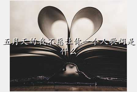 五月天的我不愿让你一个人歌词是什么