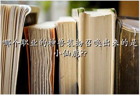 哪个职业的神兽装扮召唤出来的是小仙鹿??