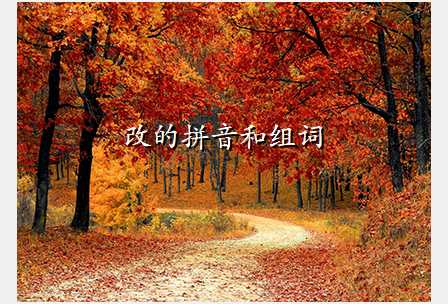 改的拼音和组词