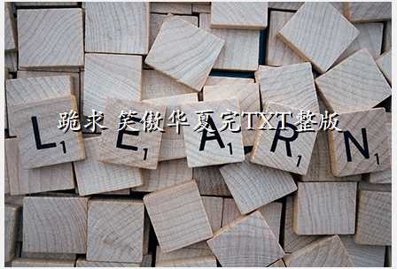 跪求 笑傲华夏完TXT整版