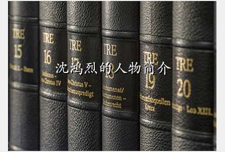 沈鸿烈的人物简介