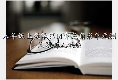 八年级上数学第11章三角形单元测试题新人教版