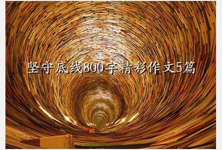 坚守底线800字精彩作文5篇